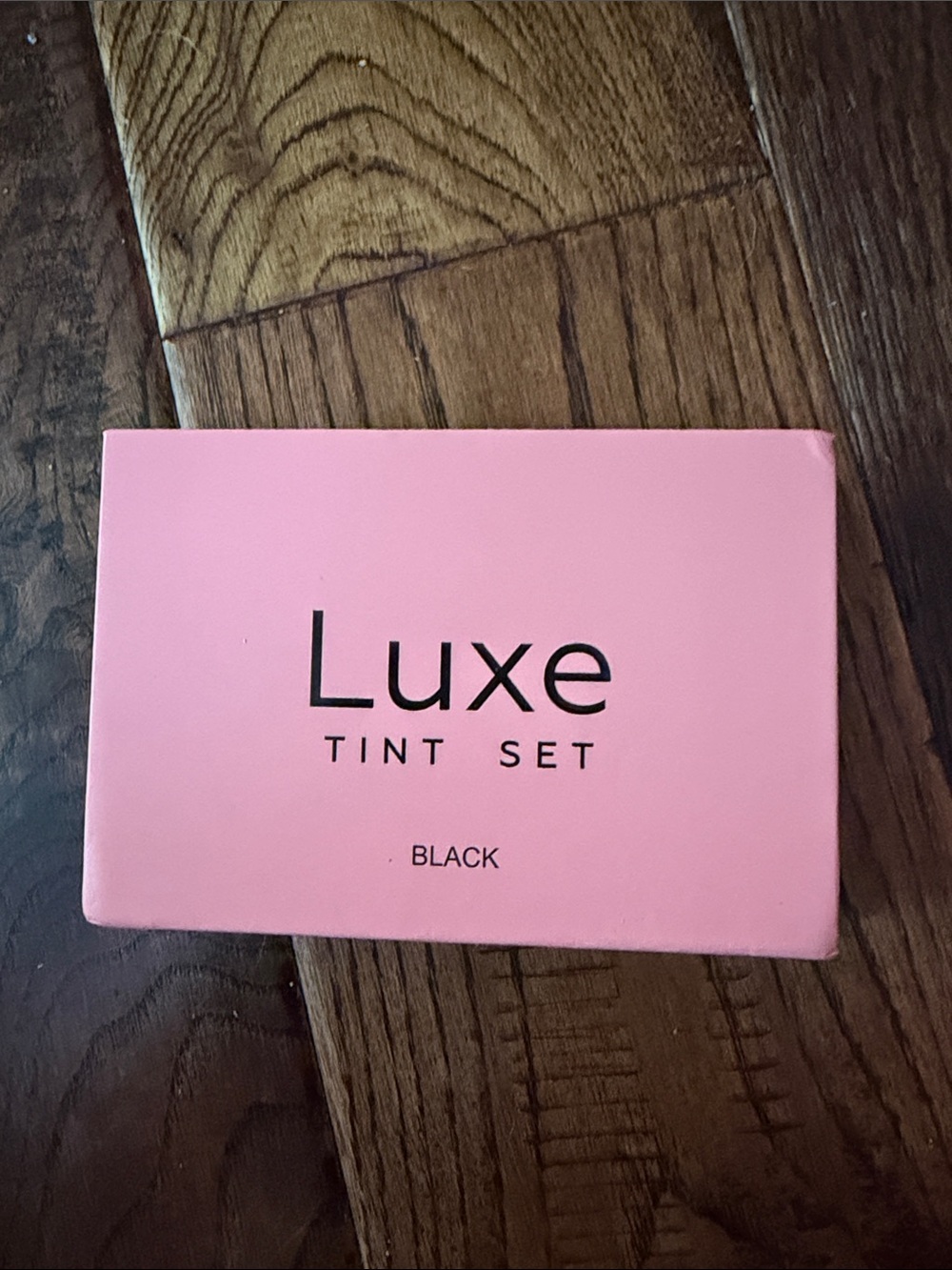 NWT Luxe Pink Tint Set - Black Text